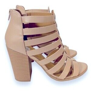 DV | Dolce Vita Faux Leather Gladiator Peep Toe Sandals | Size 9